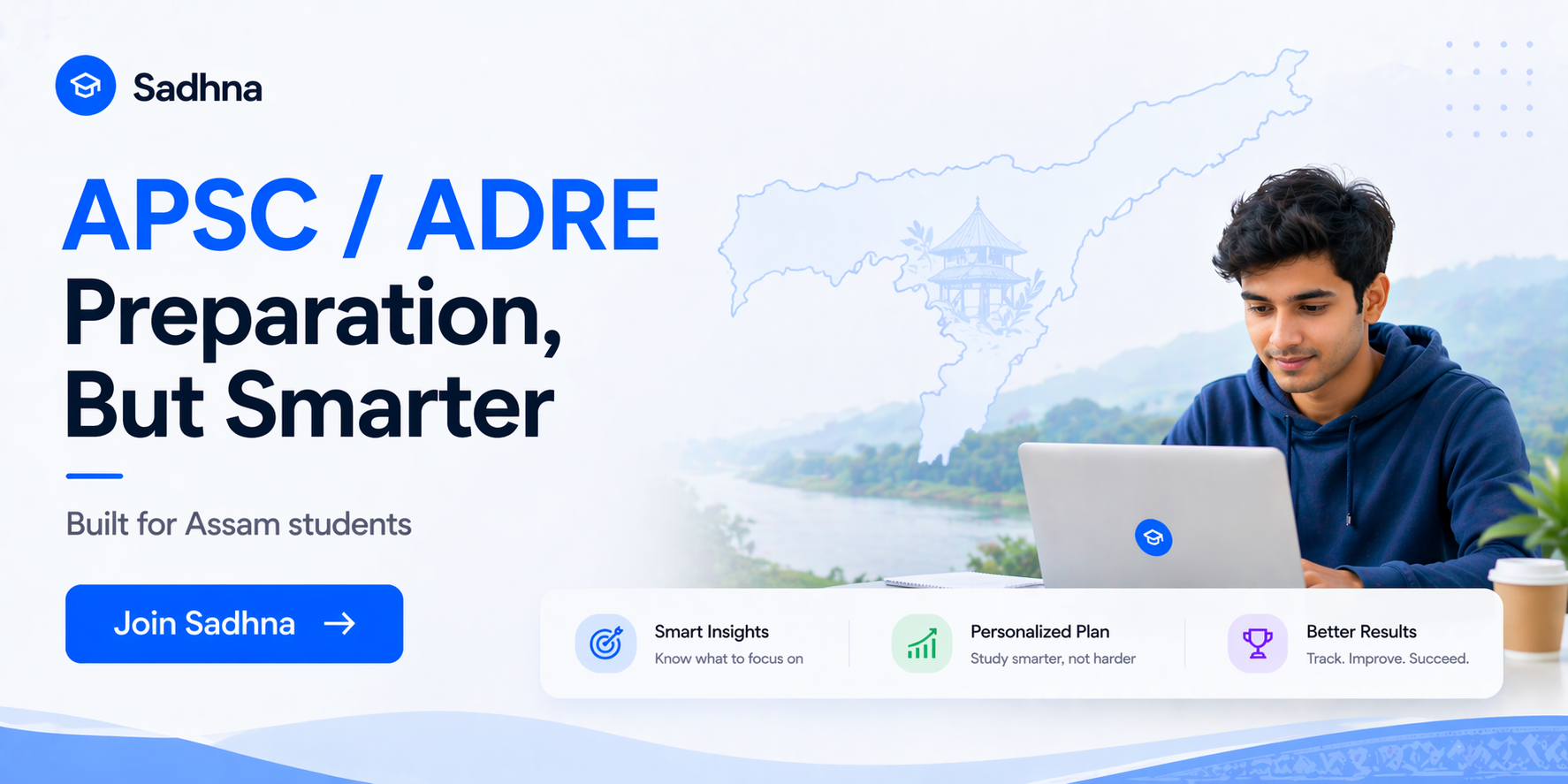 APSC and ADRE smart preparation dashboard with insights for Assam students