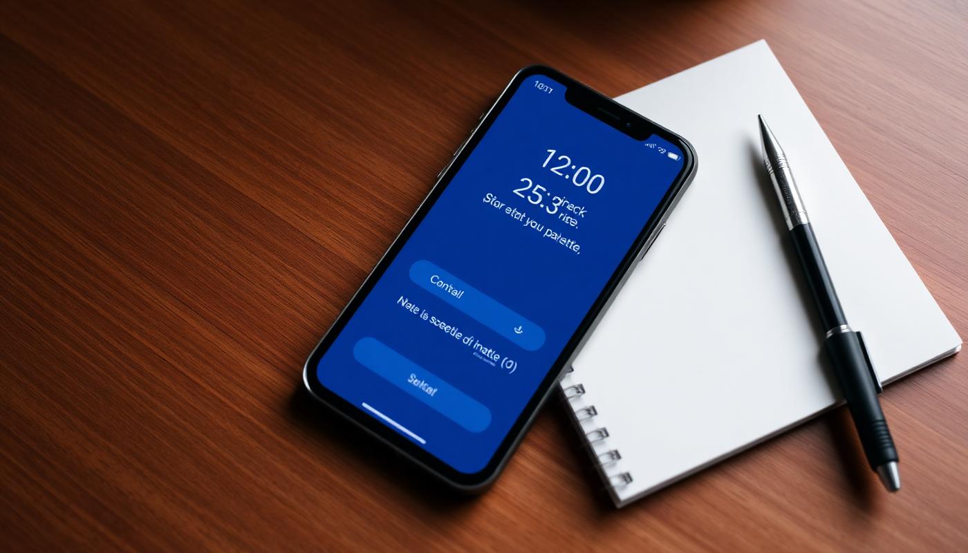 Sadhna mock test interface on a phone